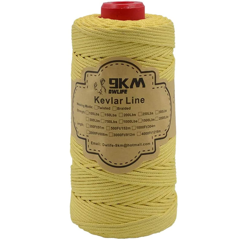 9KM DWLIFE Kevlar kite line spool—high-strength cord for demanding wind conditions.