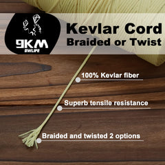 9KM DWLIFE Kevlar line – low stretch for quick, precise kite response