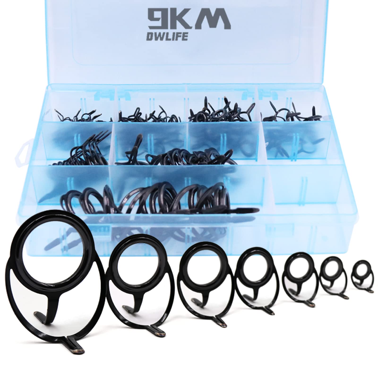 9KM DWLIFE rod guides packaging in box for organized repairs and easy storage.