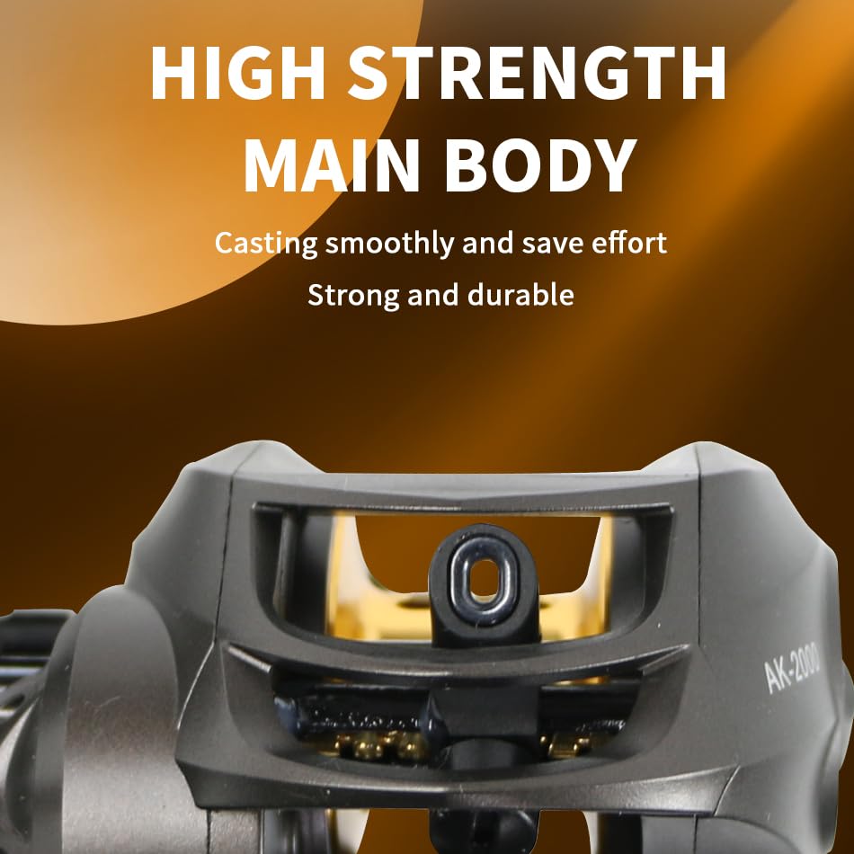Reel profile showing graphite frame and metal spool