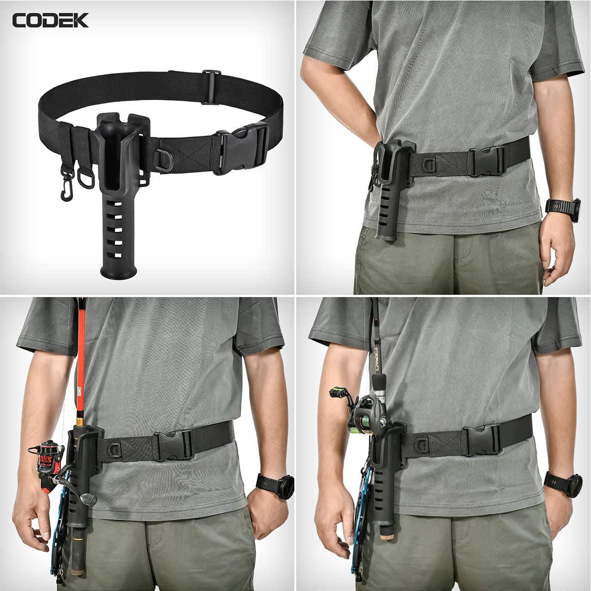Adjustable waist belt fits 33 to 53.16 inches