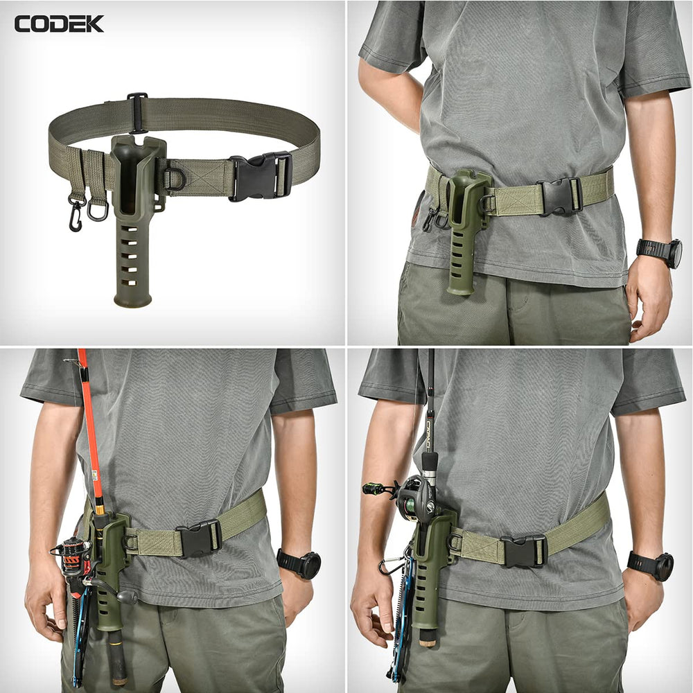 ABS plastic rod holder with nylon belt for durability