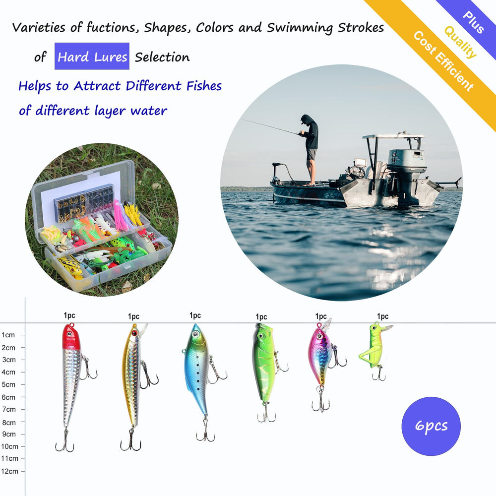 Soft plastic lures and accessories in kit