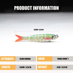 Lifelike EXAURAFELIS swimbait with pearl coating and 3D eyes