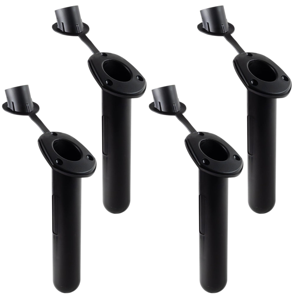 Five Oceans FO4782-M4 60-Degree Fishing Rod Holder in black (4-pack)