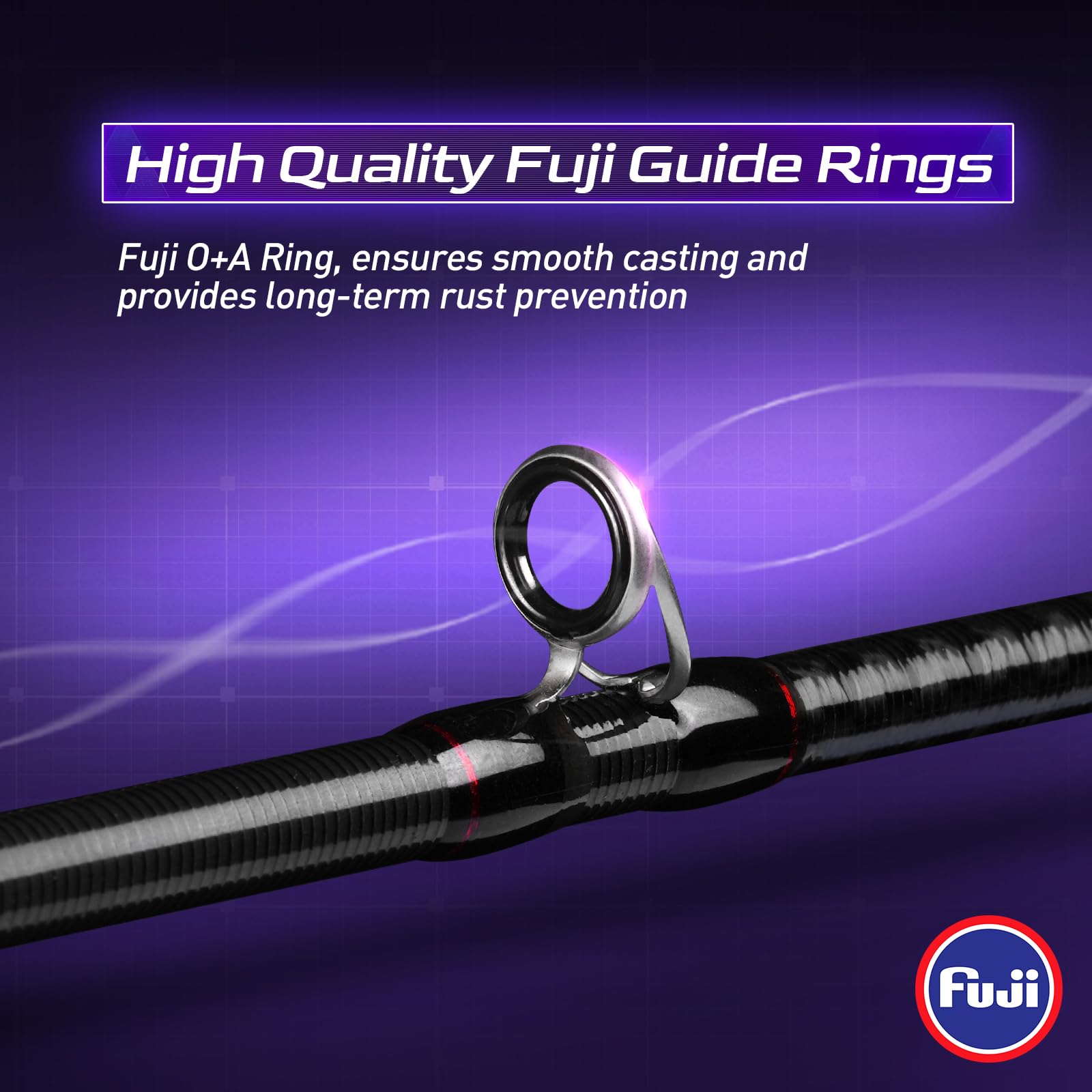 Cork ergonomic handle on HANDING Magic L Baitcaster Rod