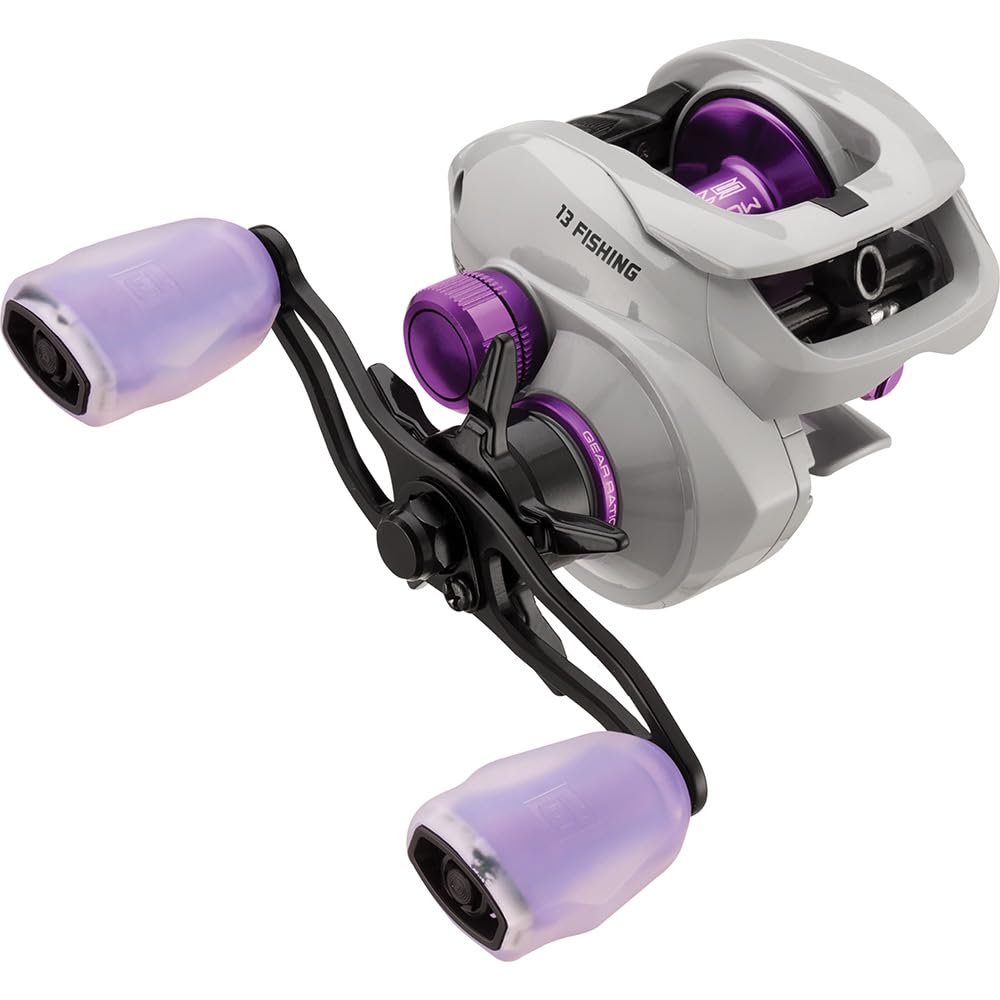 13 Fishing Modus SZ2 Baitcast Reel 7.3:1 RH Gray - side view