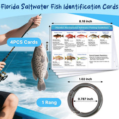 OCQOT Florida Saltwater Fish & Shark ID Card 1 Back - Species List & Regulations