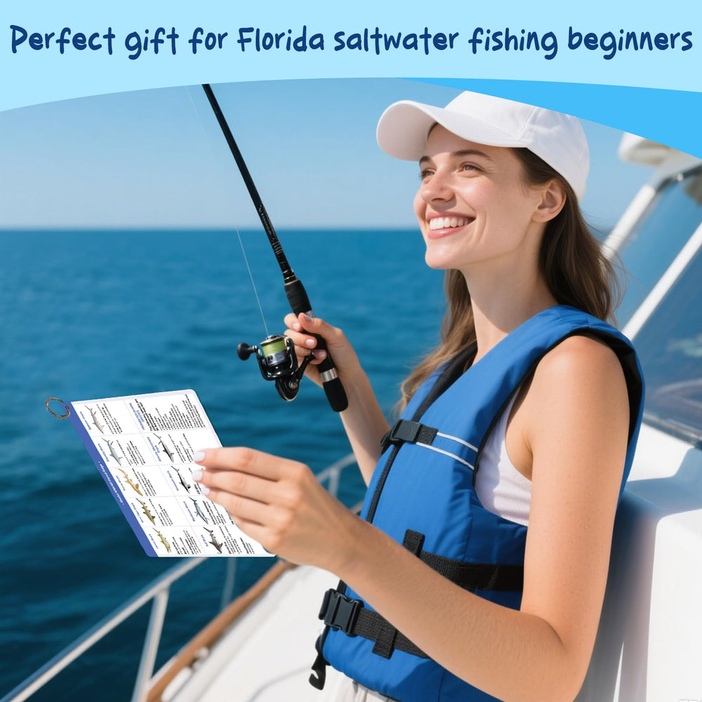OCQOT Florida Saltwater Fish & Shark ID Card 4 Front - Quick Reference
