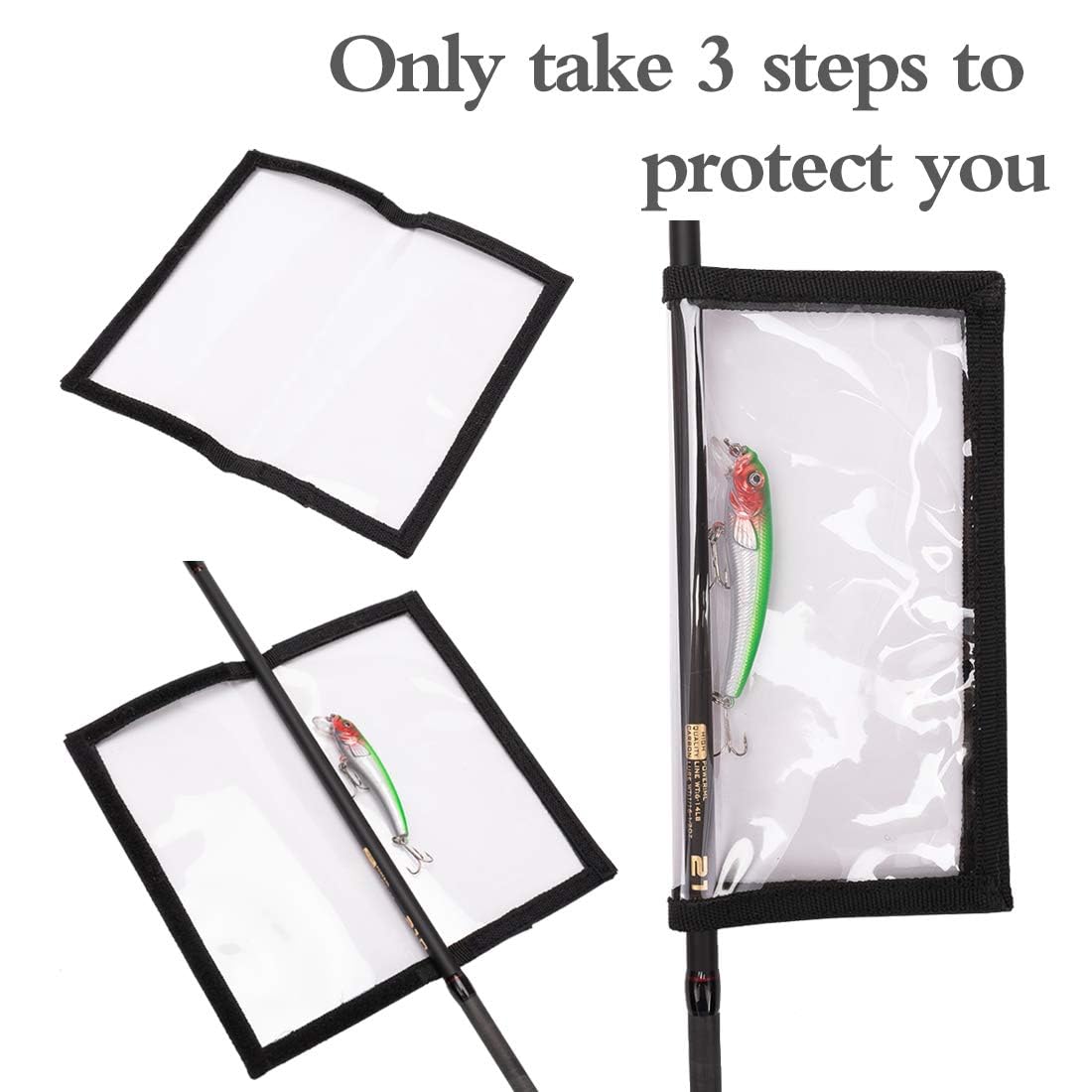 Lure wraps arranged for tangle-free deck storage