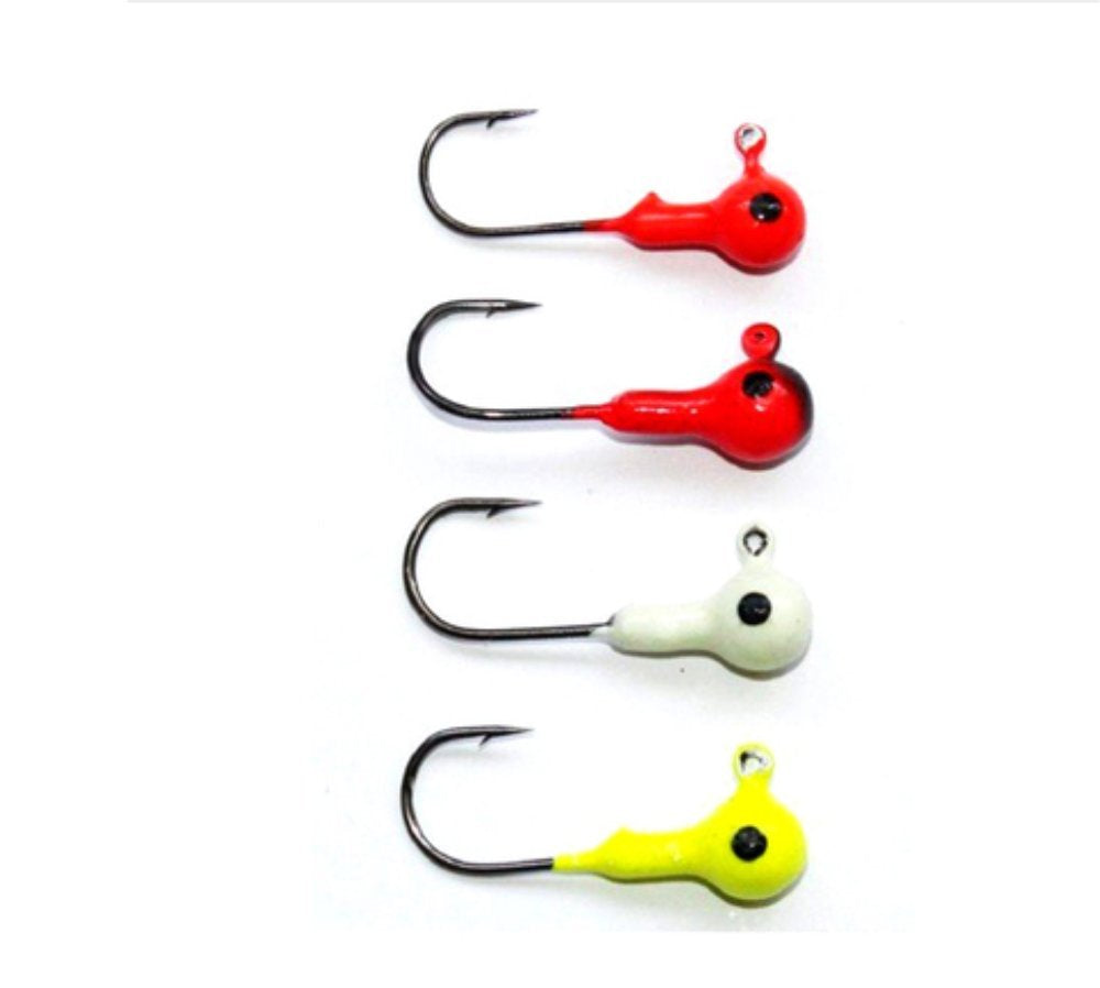 Plastic worms and jig heads in kit