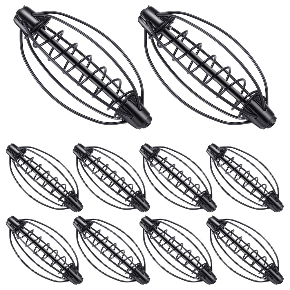 PercyEffie 10 Pcs Carp Bait Holders in black iron, 25g each