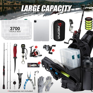 Piscifun fishing-tackle-bag-molle-d-rings highlights attachment points for pliers and gear.