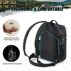 Piscifun Travel X bag strap configuration demonstrates convertible carry options for varied outdoors.