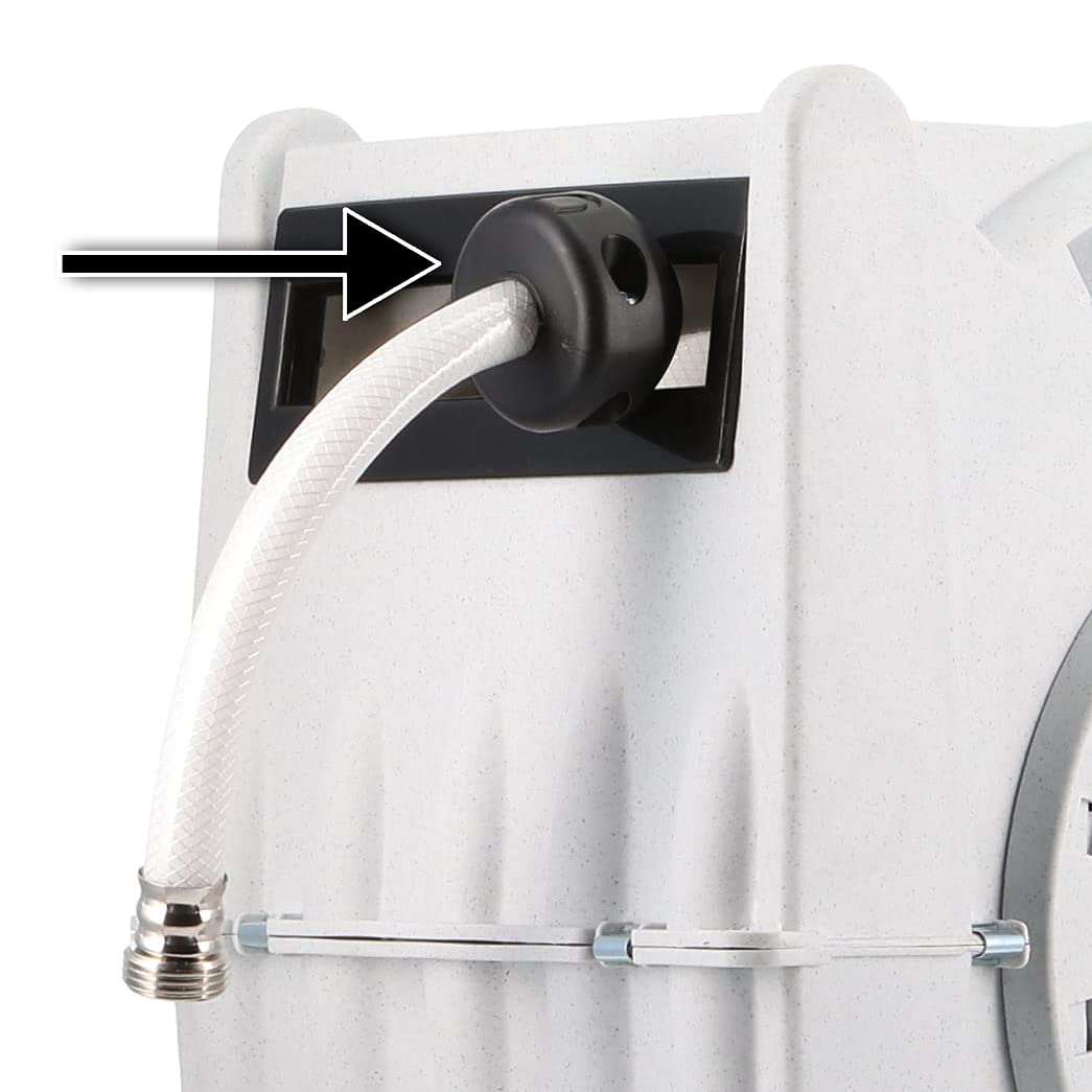 Detail of adjustable stopper for Legacy LevelWind 5/8-inch hose
