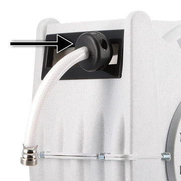 Detail of adjustable stopper for Legacy LevelWind 5/8-inch hose