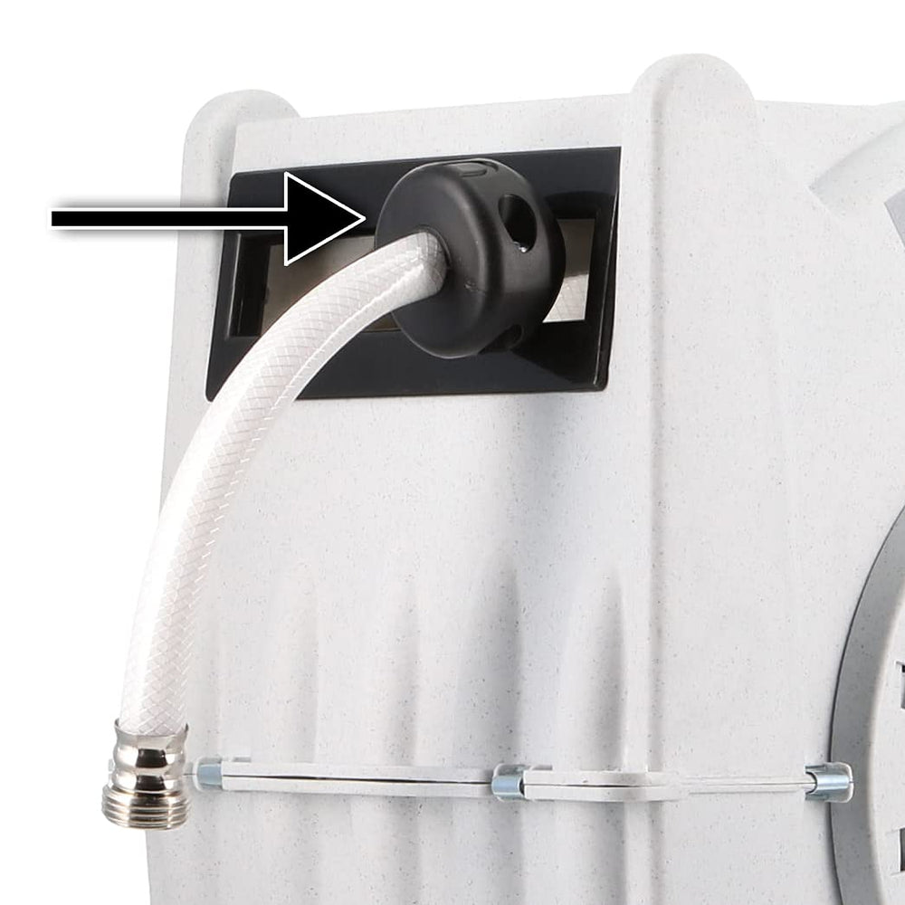 Detail of adjustable stopper for Legacy LevelWind 5/8-inch hose