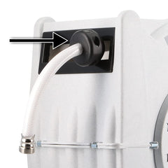 Detail of adjustable stopper for Legacy LevelWind 5/8-inch hose