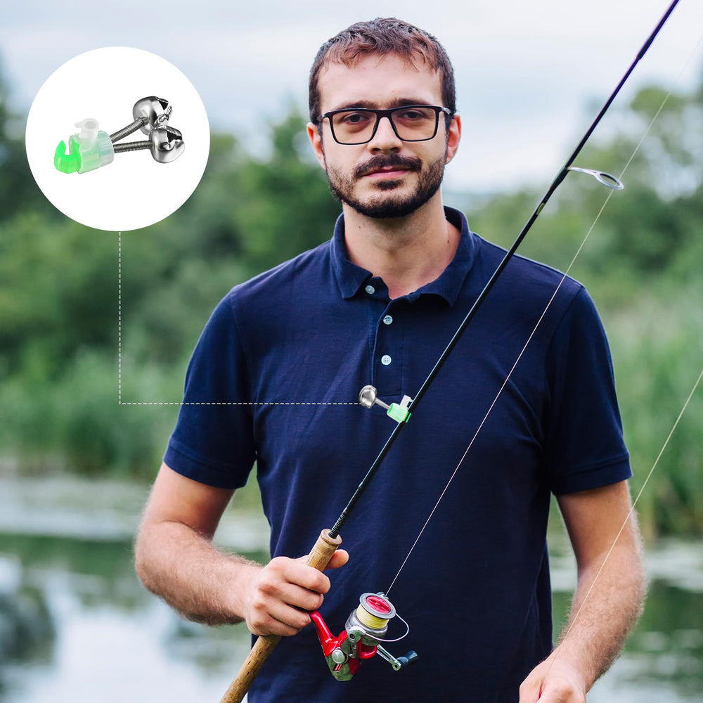 High-visibility green and silver bells for night fishing