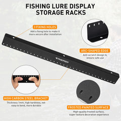 Close-up of THKFISH 35-hole display showing 4x4mm holes for larger baits