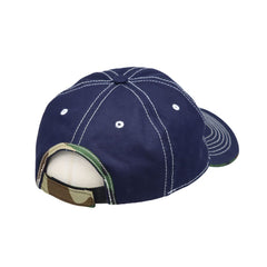 WITHMOONS YZ10119 Navy hat logo close-up showing fish bone embroidery