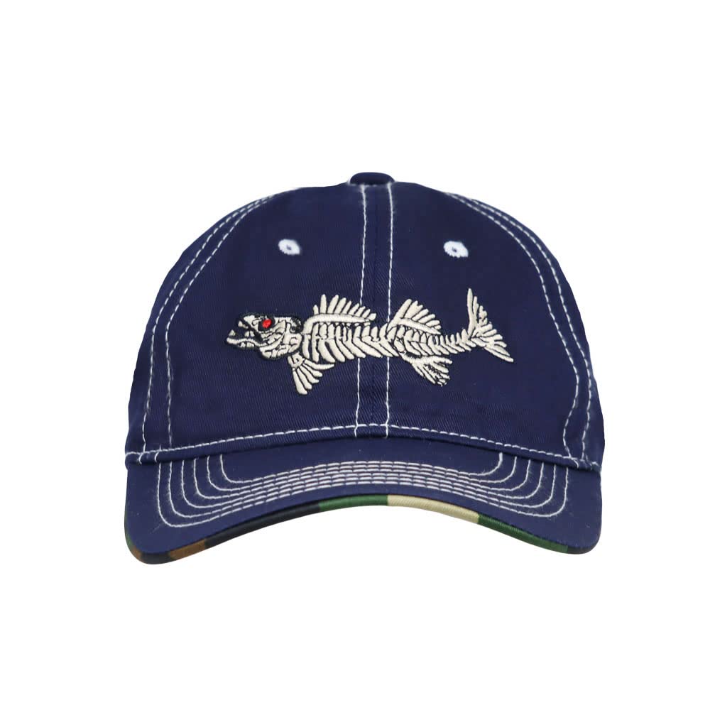 WITHMOONS YZ10119 Navy cotton fishing hat side view
