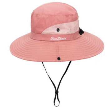 Packable foldable sun hat with side buttons for style