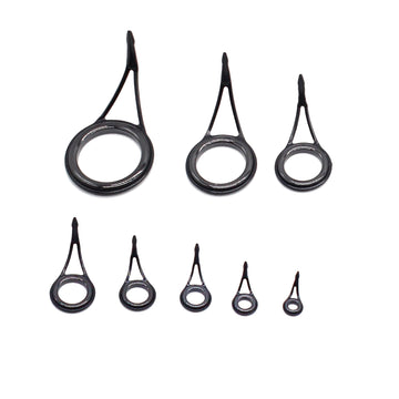 YGDH001 8pcs fishing rod guides set laid out