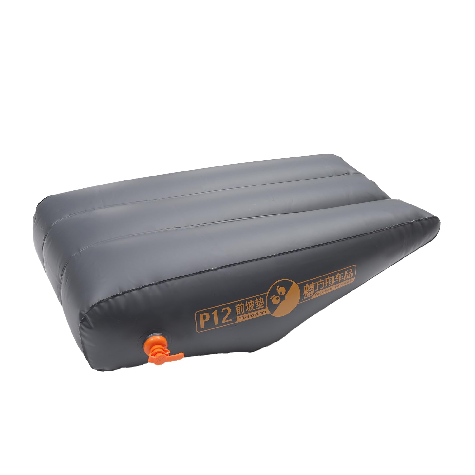 A ABSOPRO car front-seat inflatable mat ready for a quick nap during travel