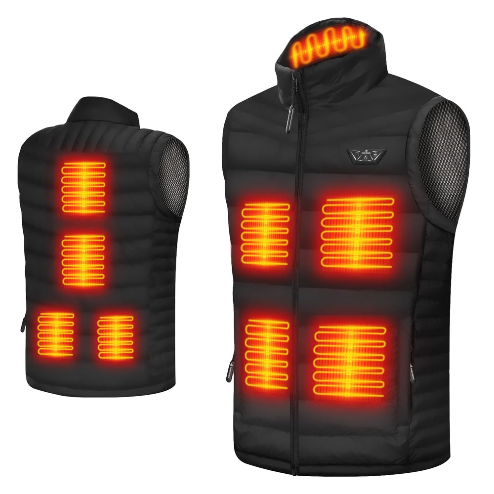 A ALFRESCOOL heated vest front view showing full-body warmth for cold commutes