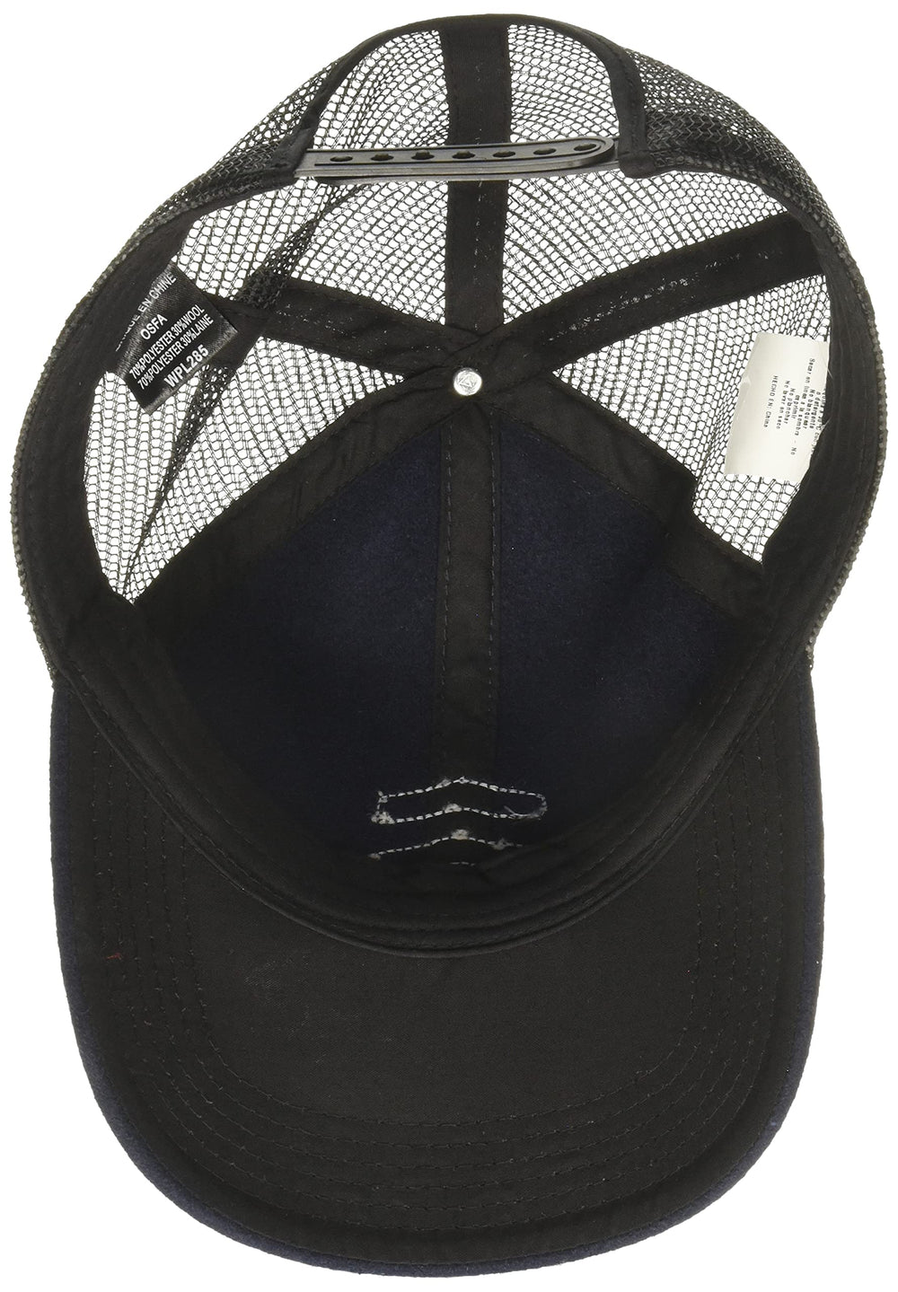 A. Kurtz Charlie Trucker hat closure detail showing adjustable comfort