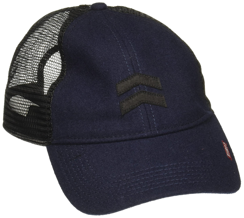 A. Kurtz Charlie Trucker hat front view with contrast logo and bold styling