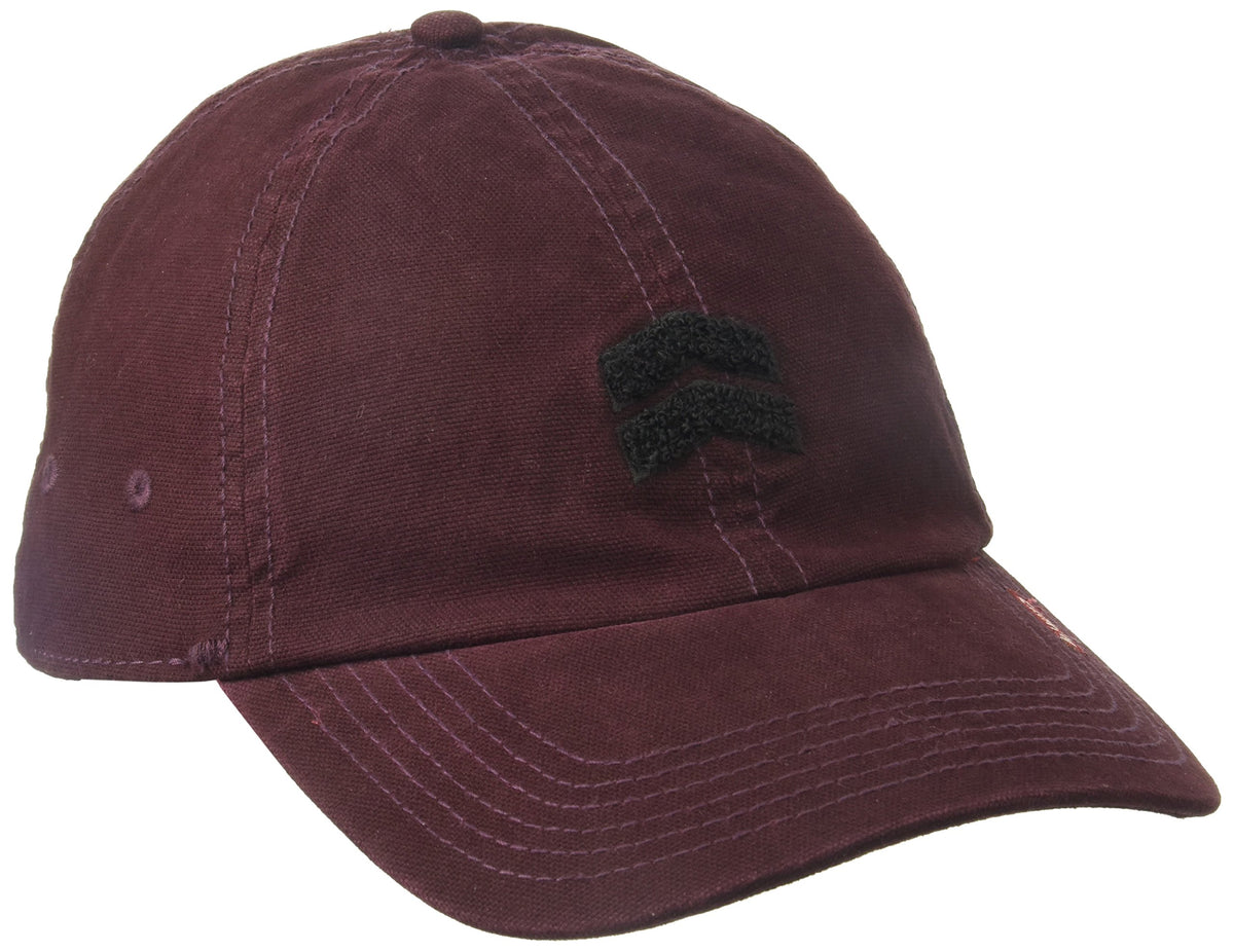 A. Kurtz chevron baseball cap with chenille logo centered for everyday style.