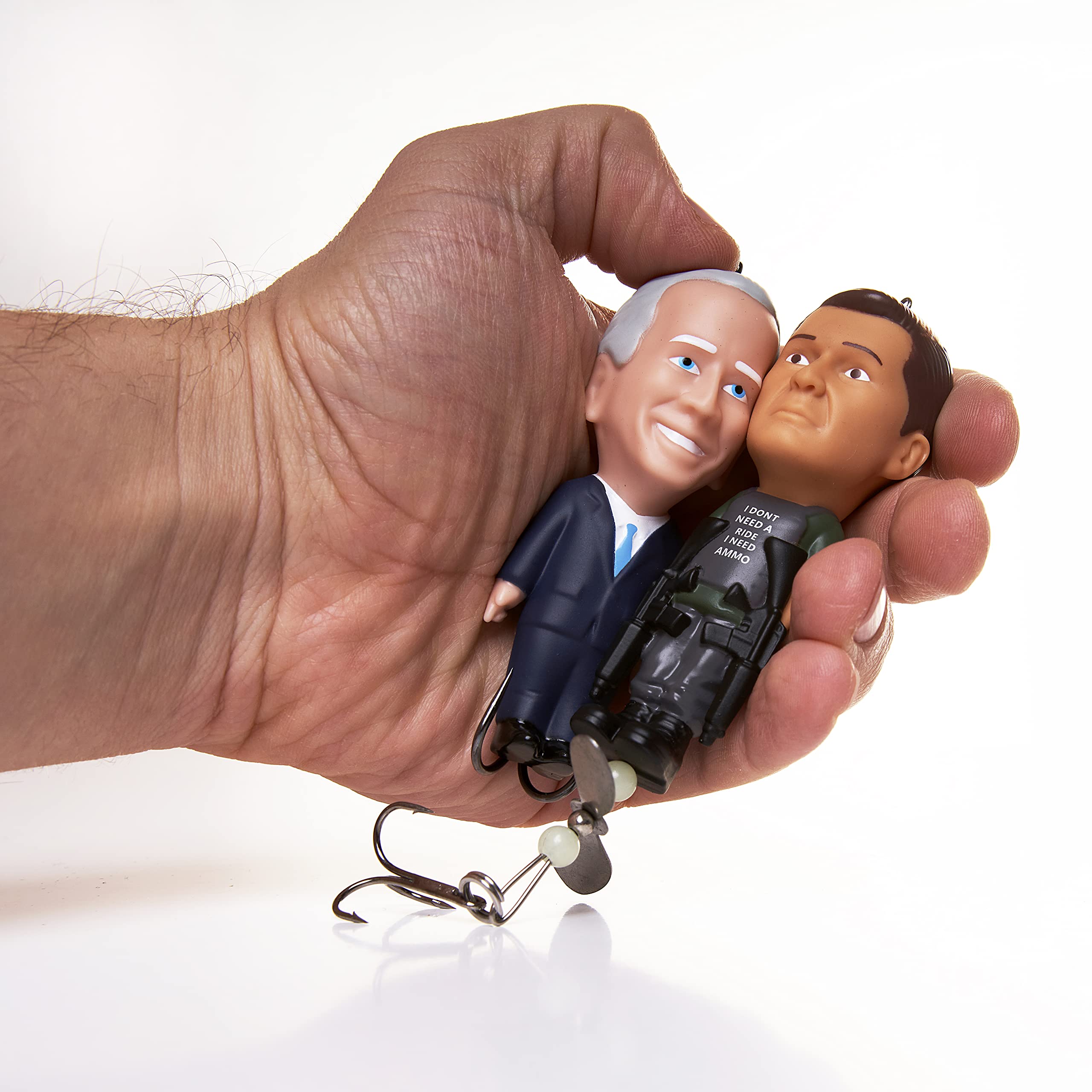 Biden and Zelensky topwater lure spinner blade in action attracts strikes