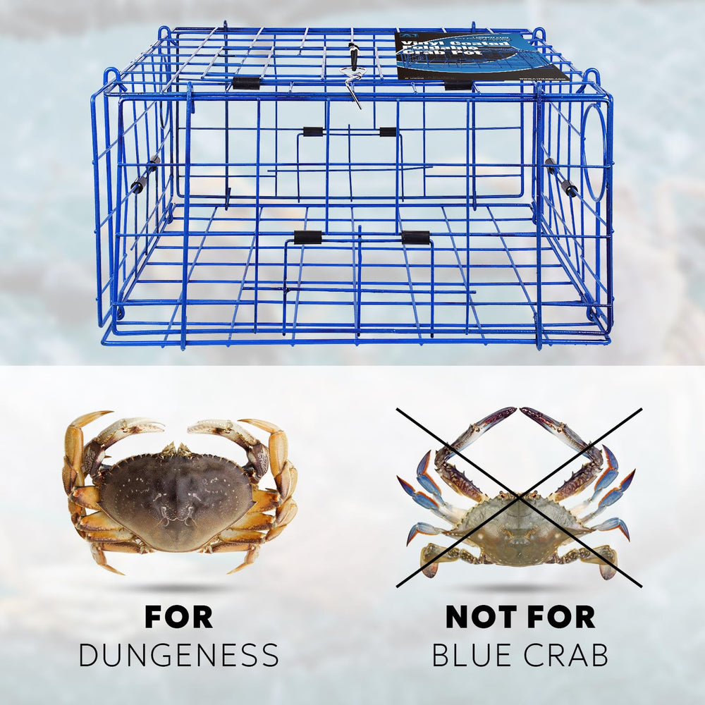 A1FISHER 24x24x12 crab trap 2-pack emphasizes compact size and space-efficient storage.