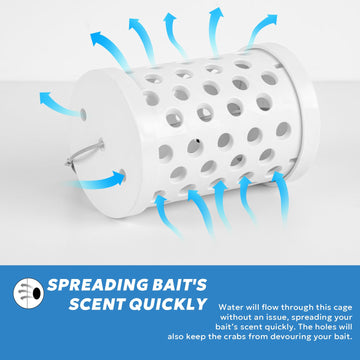 A1FISHER bait cage attached to loop net ring