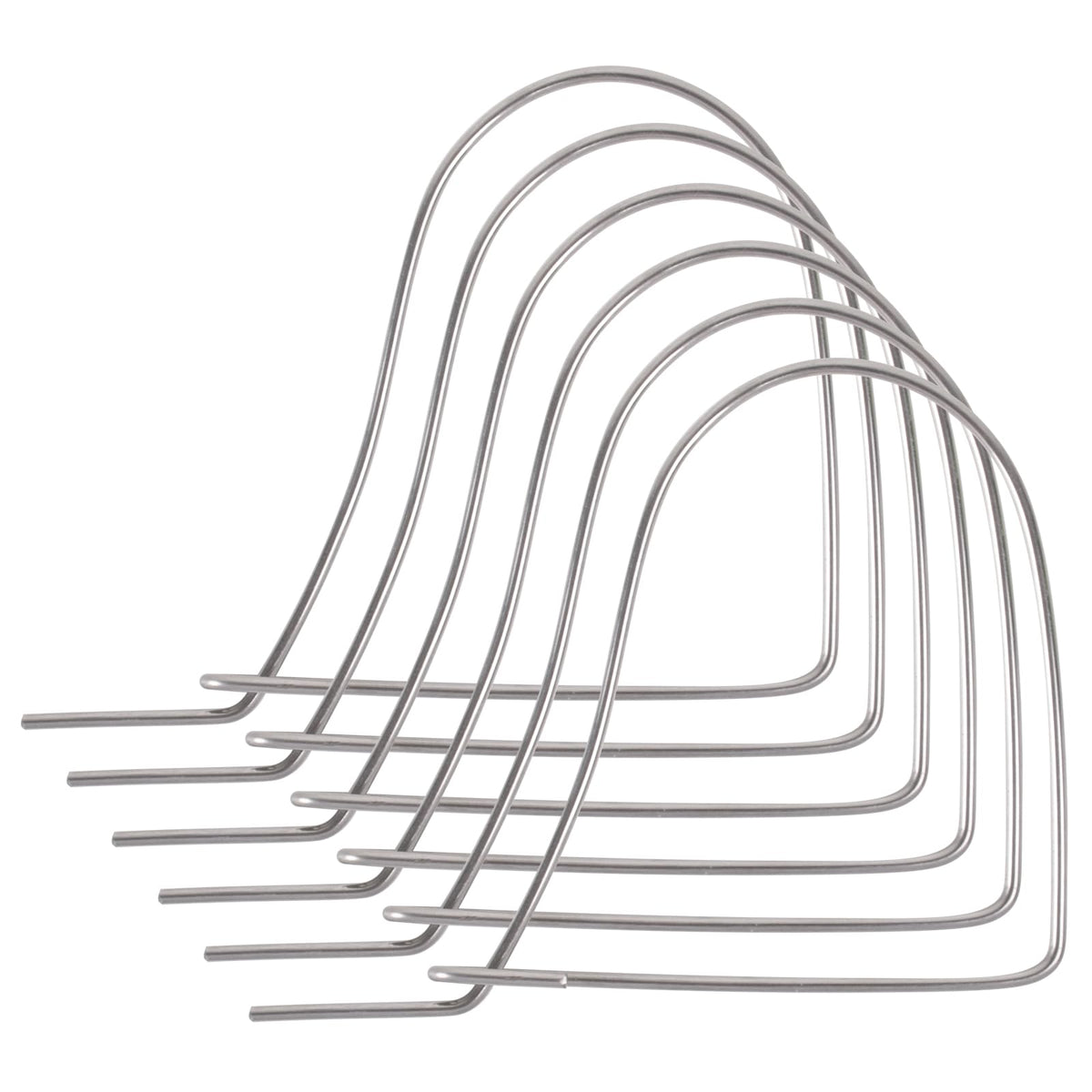 A1FISHER 6-piece stainless steel bait pins in silver, 4.5 inches