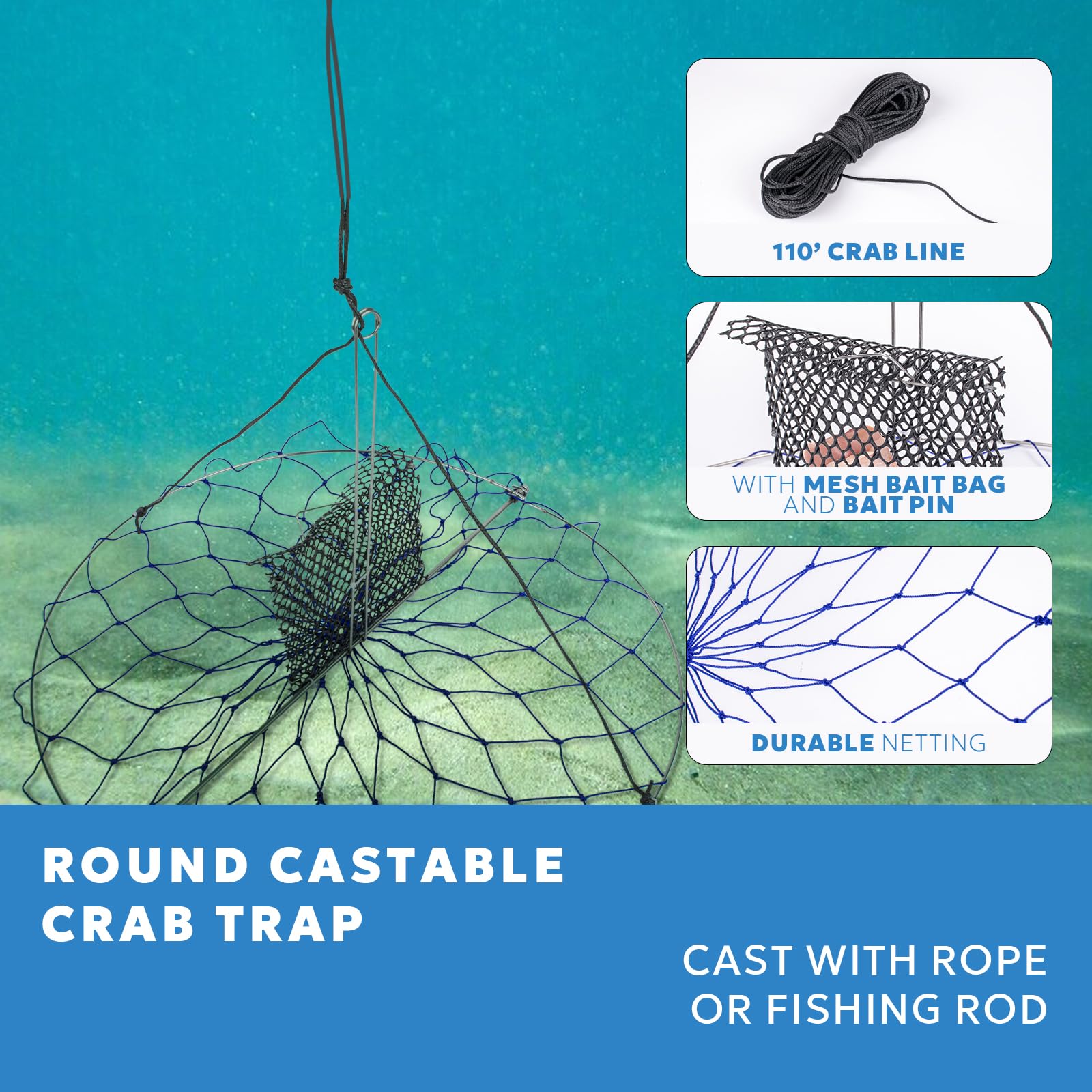 A1FISHER bait bag with fold over flap for easy bait loading