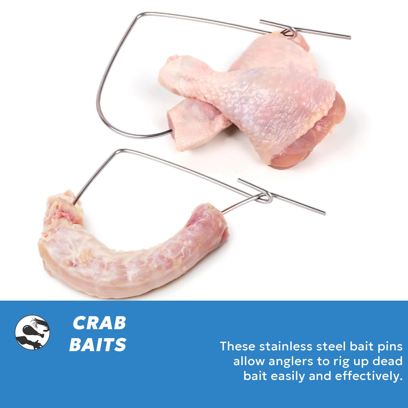 Corrosion-resistant bait pins suitable for saltwater