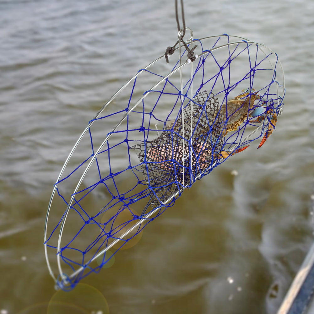 A1FISHER round trap in action with rod casting for convenience