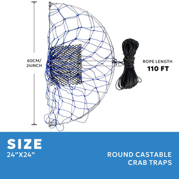 A1FISHER crab trap with 110 foot braided line for strong retrieval
