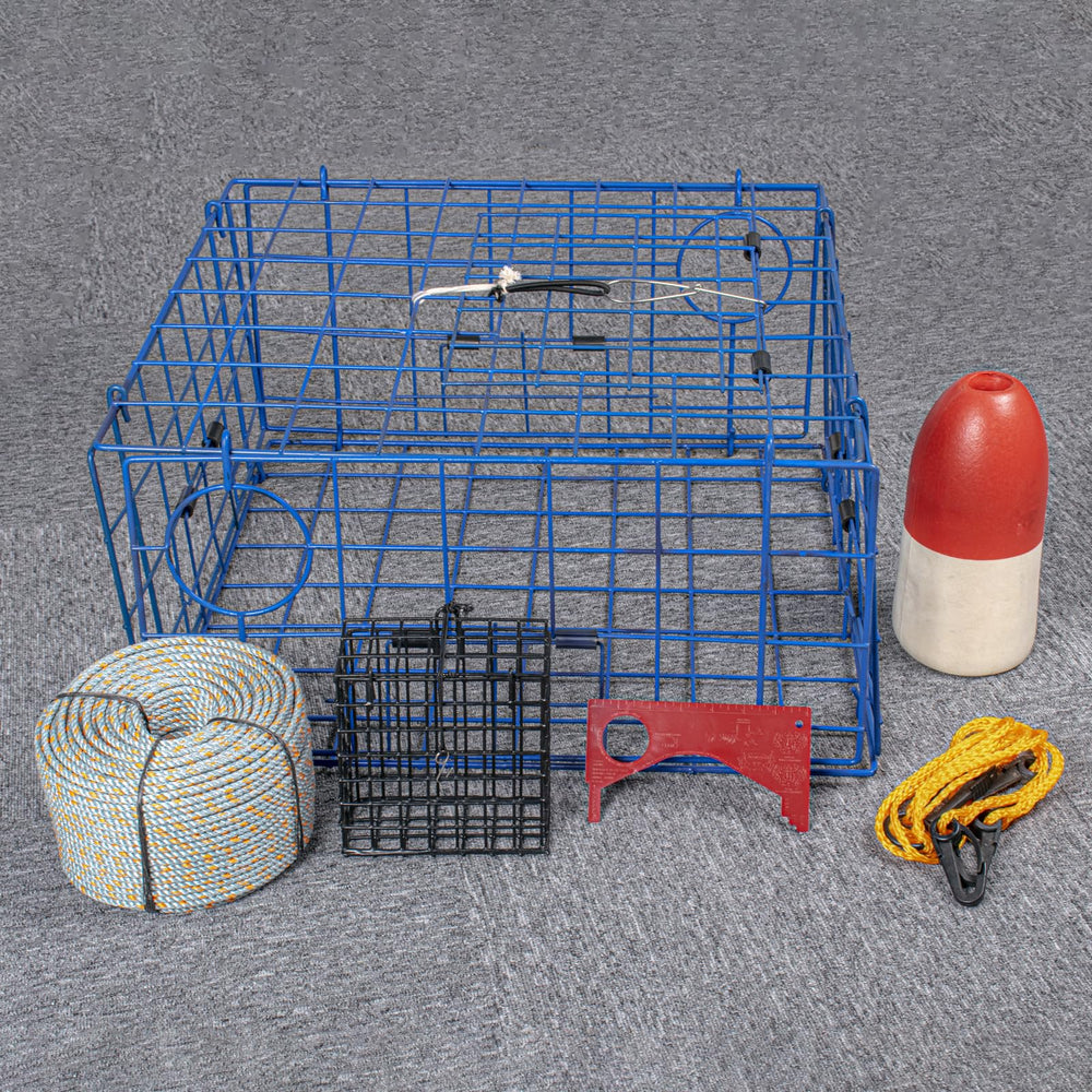 A1FISHER crab trap with four doors shows enhanced access during crabbing.