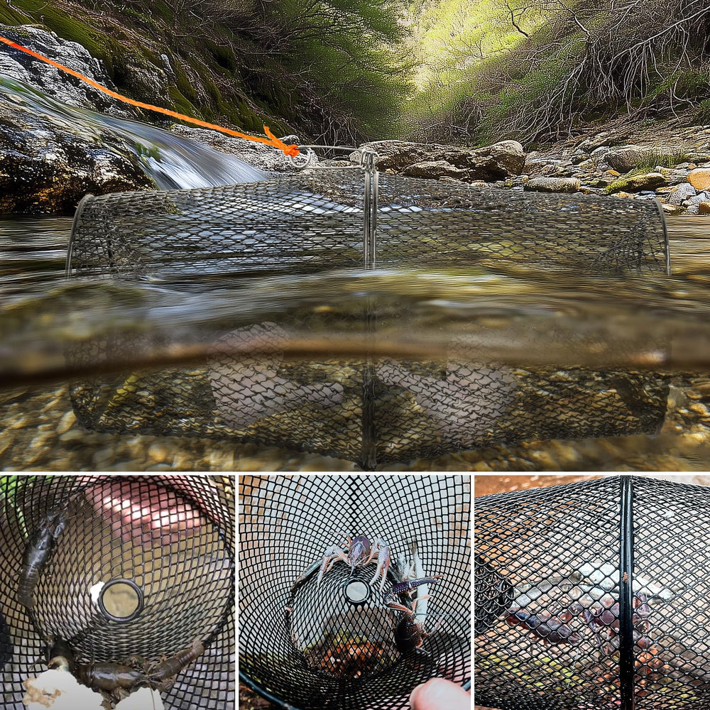 A1FISHER crawfish trap deployed in water