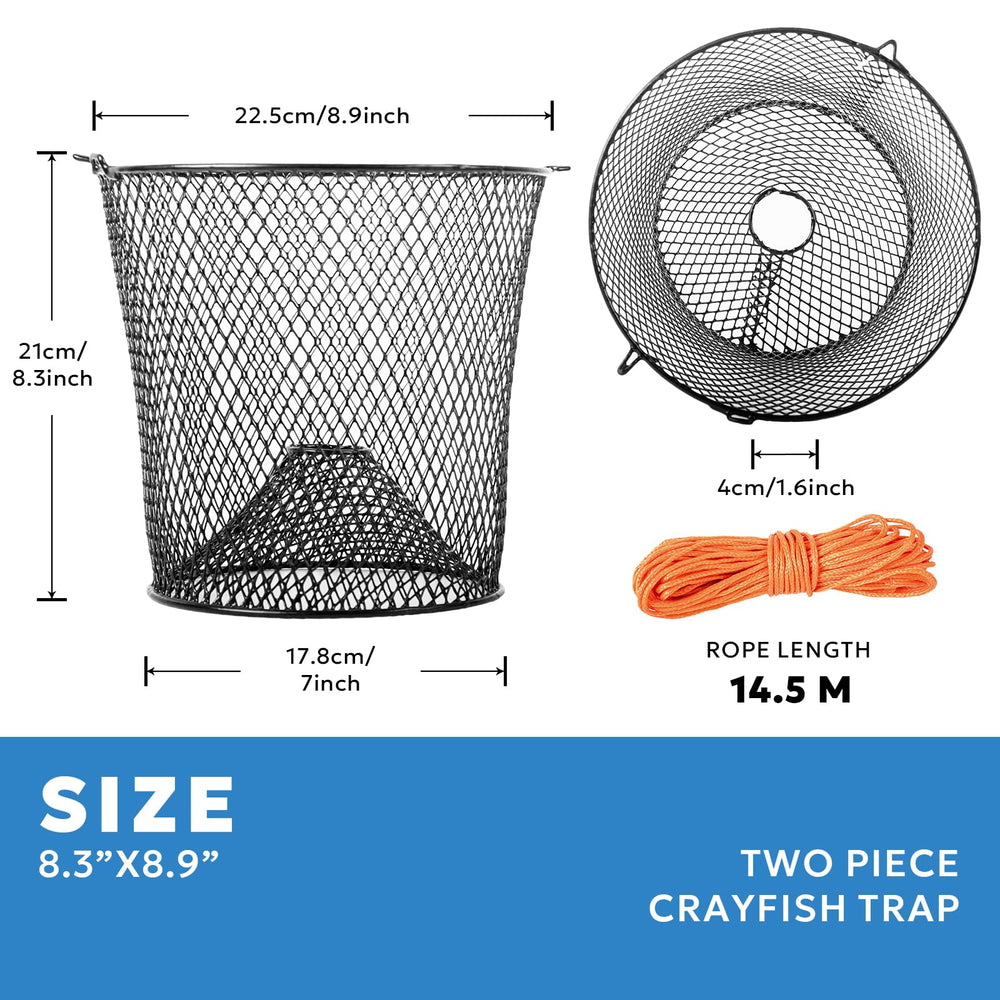 Close-up of spring clip on A1FISHER crawfish trap