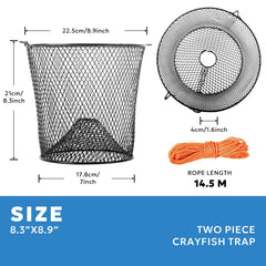 Close-up of spring clip on A1FISHER crawfish trap