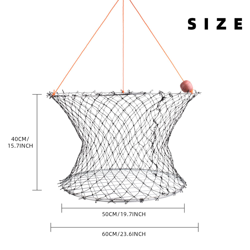 A1FISHER double-ring crab trap bottom ring 20in for stability.
