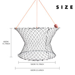 A1FISHER double-ring crab trap bottom ring 20in for stability.