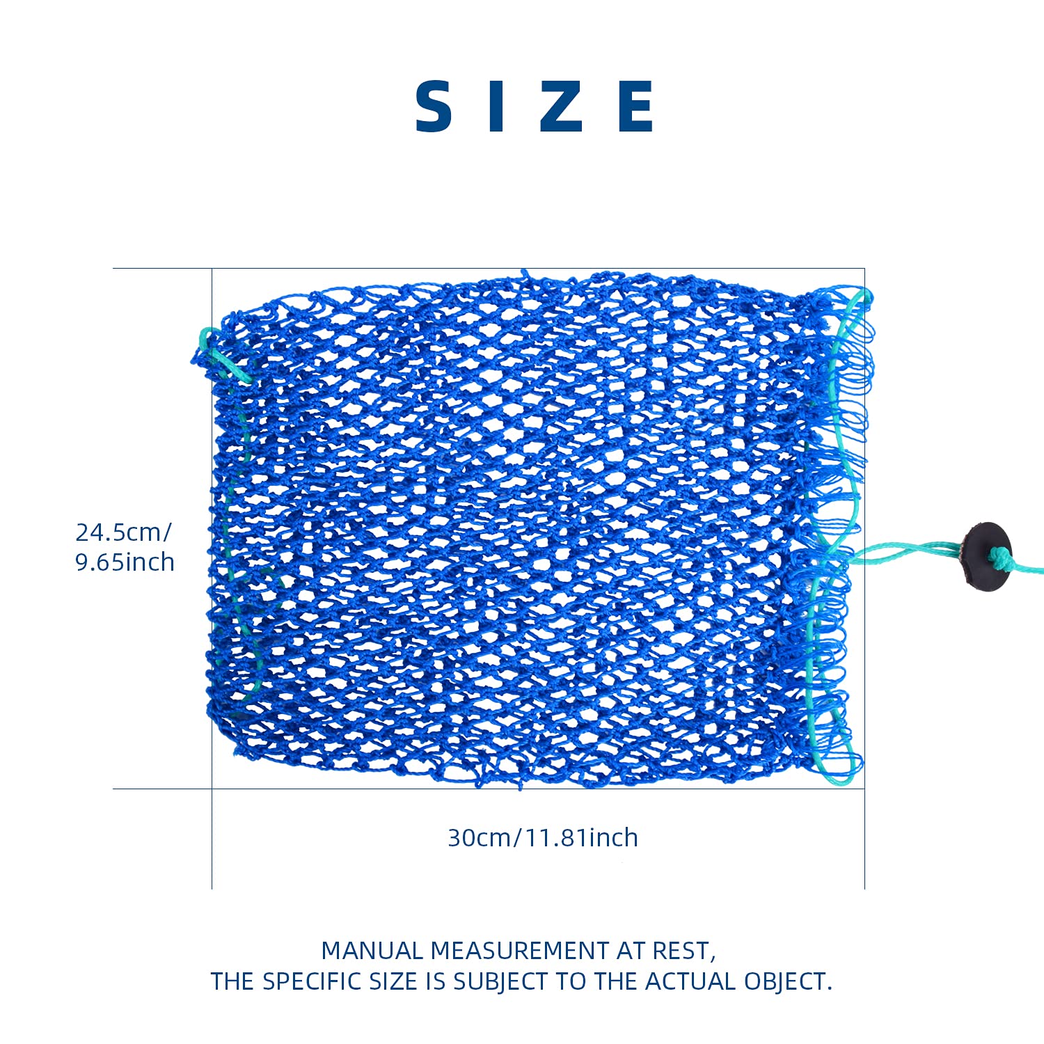 Close-up of high-strength nylon mesh on bait bag