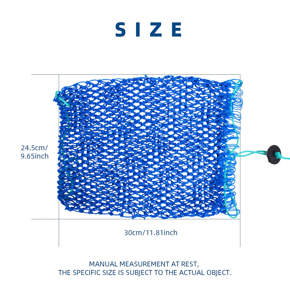 Close-up of high-strength nylon mesh on bait bag