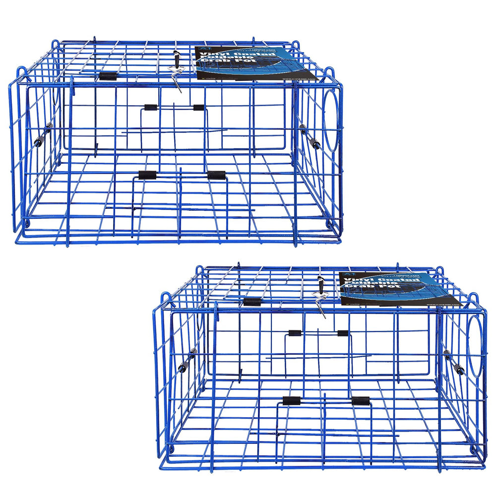 A1FISHER Pacific folding crab trap pot front view with four entrances